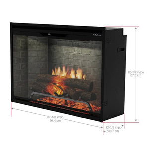 Dimplex Revillusion 36-inch built-in electric fireplace dimensions diagram