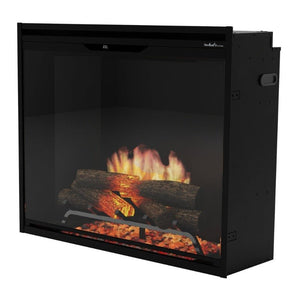Dimplex Revillusion Portrait 36-inch built-in electric fireplace with Black interior panel