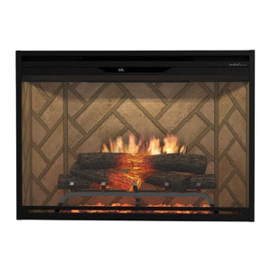 Dimplex Revillusion 36-inch built-in electric fireplace with realistic log fire