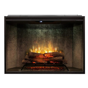 Dimplex Revillusion 42-inch fireplace fitted into an existing masonry opening
