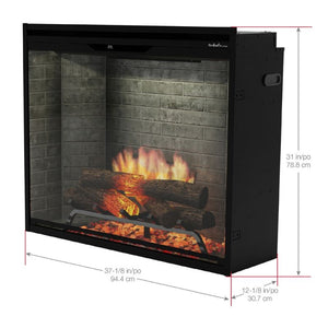 Dimplex Revillusion Portrait 36-inch built-in electric fireplace dimensions diagram