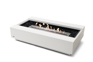 EcoSmart Fire Cosmo 50 fire table in Bone Fluid Concrete with stainless steel ethanol burner