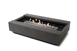 EcoSmart Fire Cosmo 50 fire table in Natural Fluid Concrete with stainless steel ethanol burner