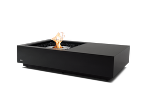 EcoSmart Fire Manhattan 50 fire table in Graphite Fluid Concrete with stainless steel ethanol burner