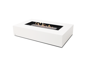 EcoSmart Fire Wharf 65 fire table in Bone Fluid Concrete with stainless steel ethanol burner