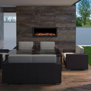 SimpliFire Forum 43-inch outdoor linear electric fireplace, product view 4