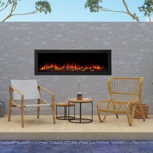 SimpliFire Forum 55-inch outdoor linear electric fireplace, product view 4