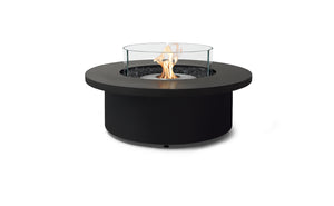 EcoSmart Fire Mimosa 40 fire table in Graphite with glass fire screen