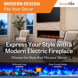SimpliFire Scion 55-inch linear electric fireplace, product view 14