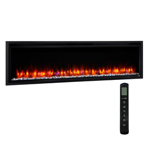 SimpliFire Allusion Platinum 60-inch linear electric fireplace, product view 8