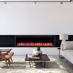 SimpliFire Allusion Platinum 72-inch linear electric fireplace, product view 3