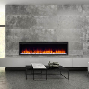 SimpliFire Allusion Platinum 72-inch linear electric fireplace