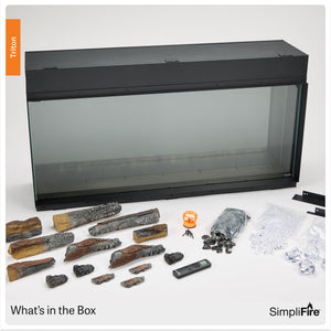 SimpliFire Triton 65-inch multi-sided linear electric fireplace, product view 7