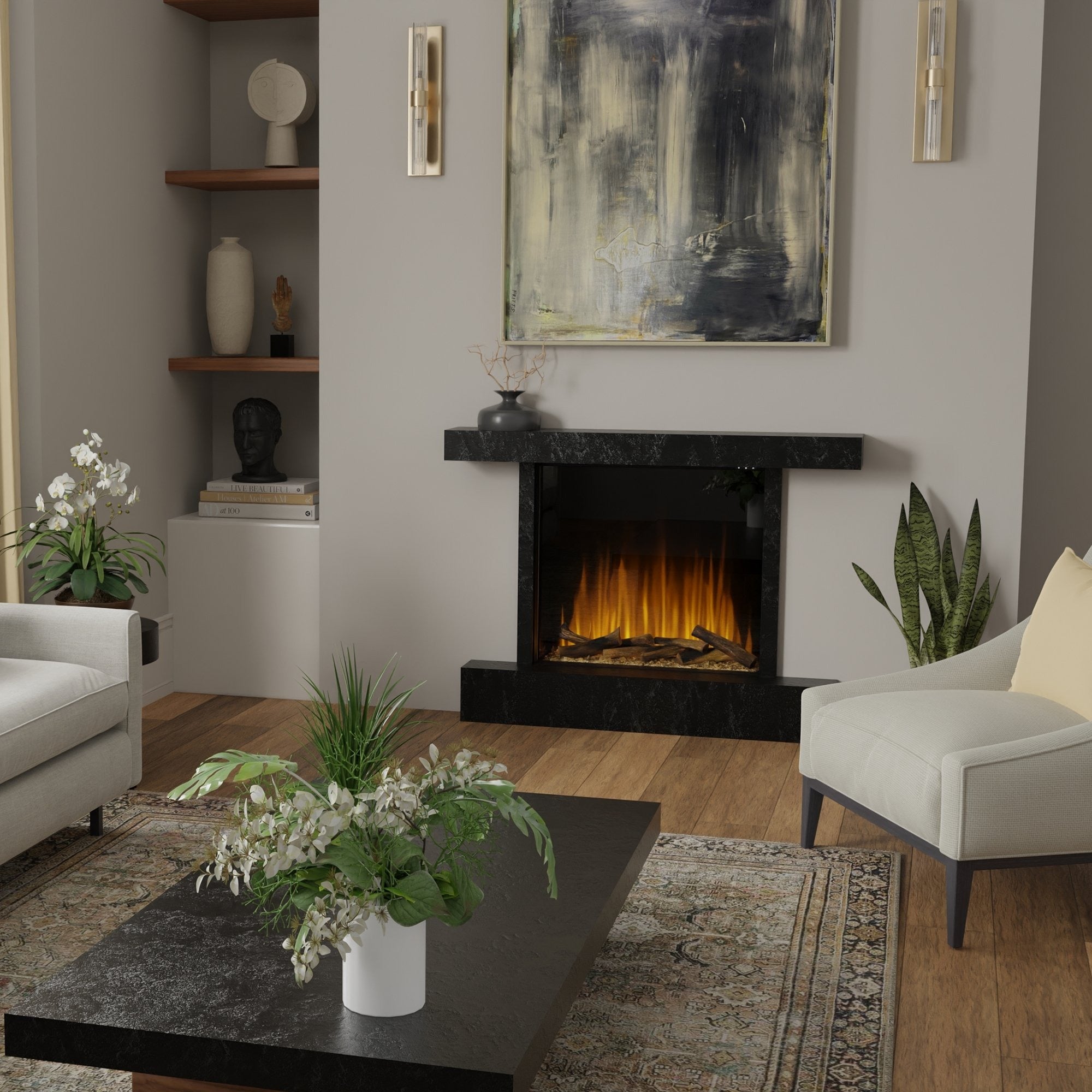 Dimplex Ignite Aspire 30-Inch Built-In Electric Firebox — Sleek, Realistic Flames for a Modern Fireplace