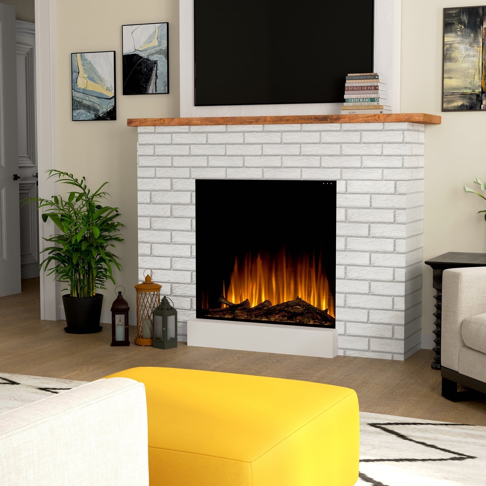 Dimplex Ignite Aspire 36-Inch Built-In Electric Firebox — Sleek, Realistic Flame Effect