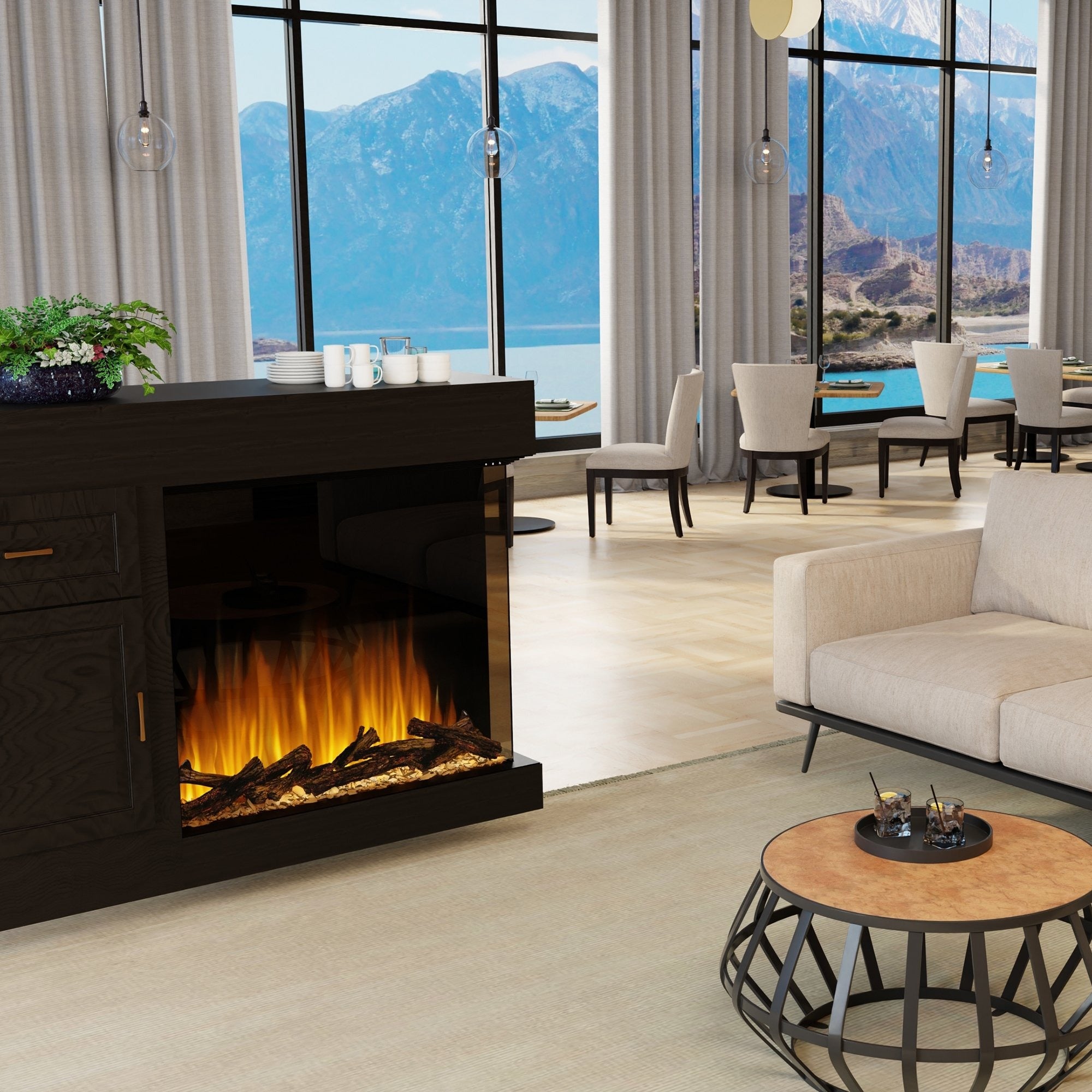 Dimplex Ignite Aspire 42-Inch Built-In Electric Firebox — Sleek, Realistic Fireplace Insert
