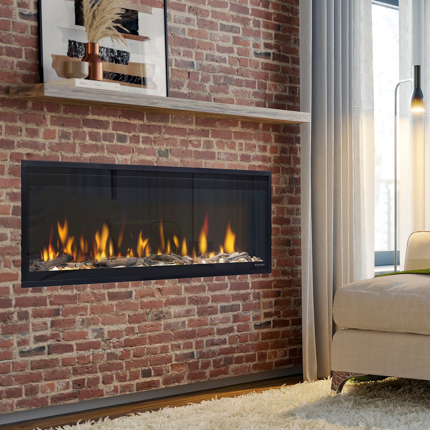 Dimplex Ignite Evolve 50-inch linear electric fireplace flame effect