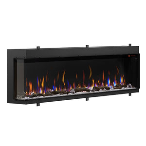 Dimplex Ignite XL Bold 88-inch fireplace shown as a wide feature wall installation
