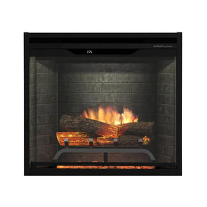 Dimplex Revillusion 24 inch built-in electric fireplace, neutral brick interior panel
