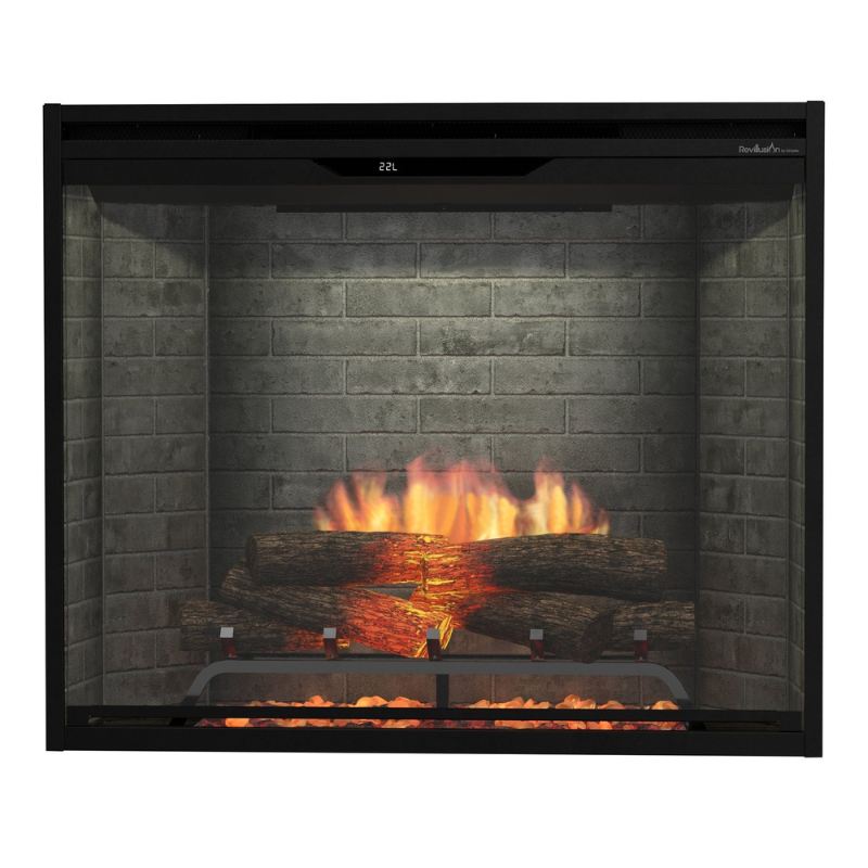 Dimplex Revillusion Portrait 36-inch fireplace flame effect and ember bed