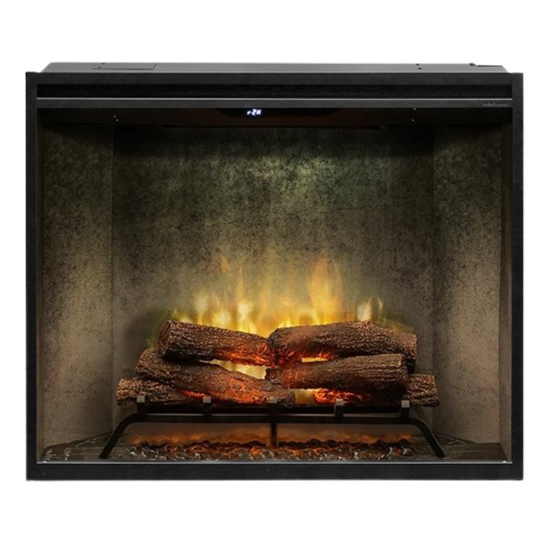 Dimplex Revillusion Portrait 36-inch fireplace fitted into a narrow wall opening