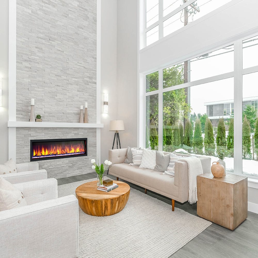 Dynasty 52-in Cascade Linear Electric Fireplace