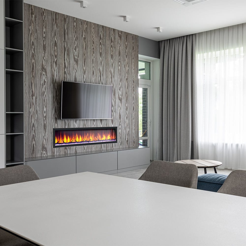 Dynasty 74-in Cascade Linear Electric Fireplace