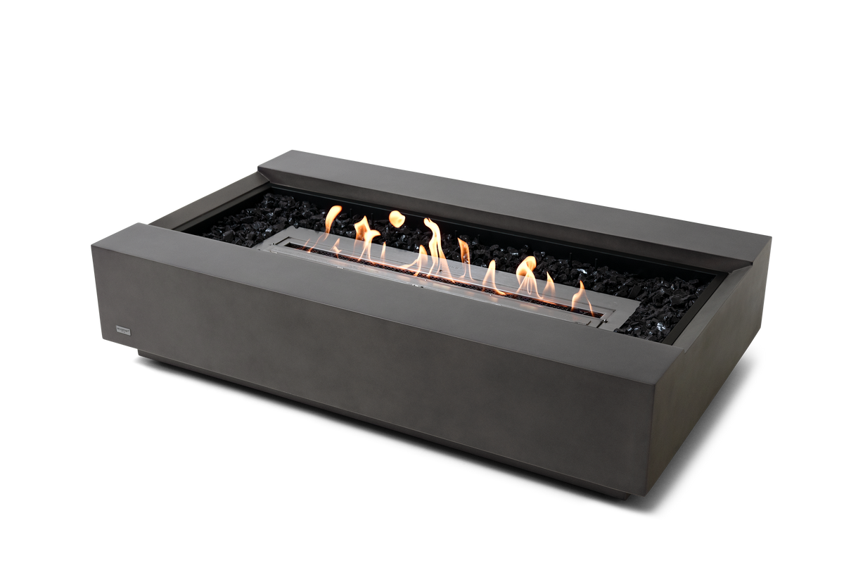 EcoSmart Fire Cosmo 50 fire table in Natural Fluid Concrete with stainless steel ethanol burner