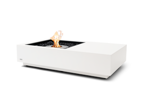 EcoSmart Fire Manhattan 50 fire table in Bone Fluid Concrete with stainless steel ethanol burner
