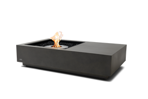 EcoSmart Fire Manhattan 50 fire table in Natural Fluid Concrete with stainless steel ethanol burner