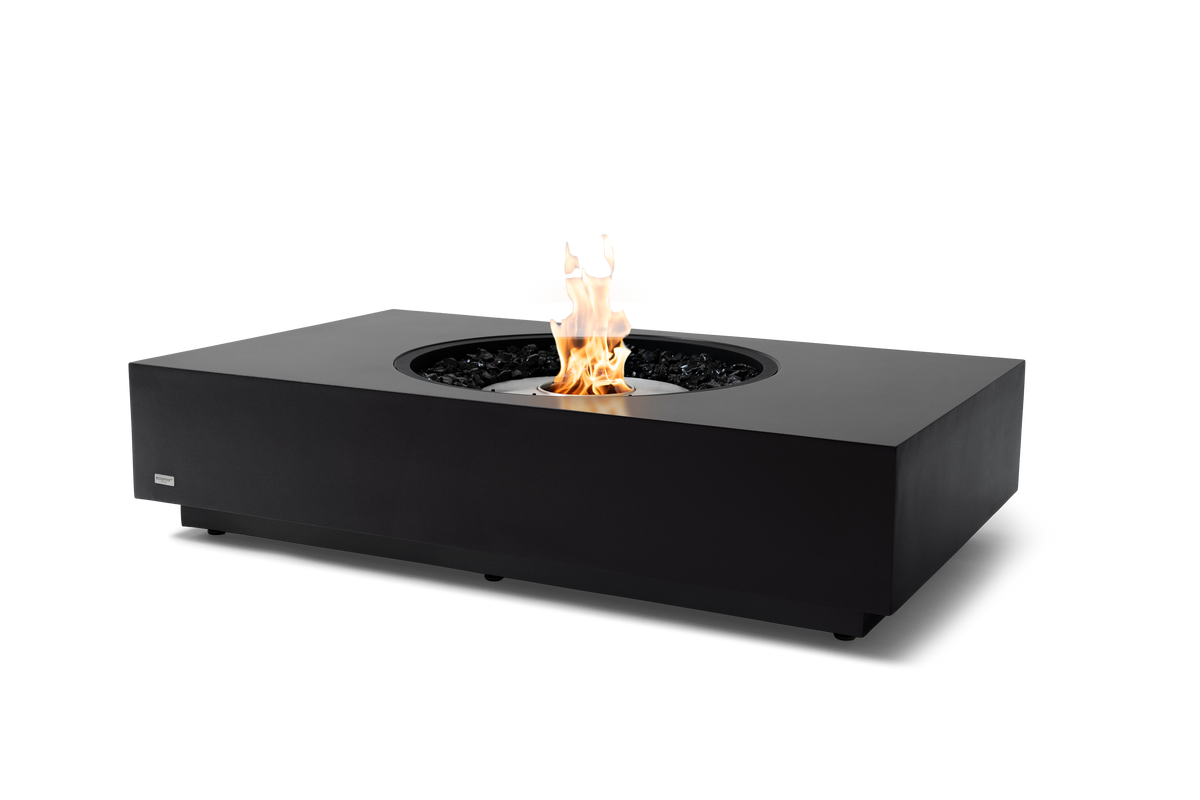 EcoSmart Fire Martini 50 fire table in Graphite Fluid Concrete with stainless steel ethanol burner
