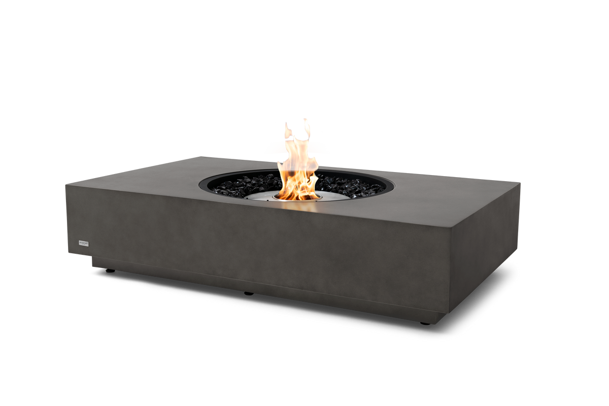 EcoSmart Fire Martini 50 fire table in Natural Fluid Concrete with stainless steel ethanol burner