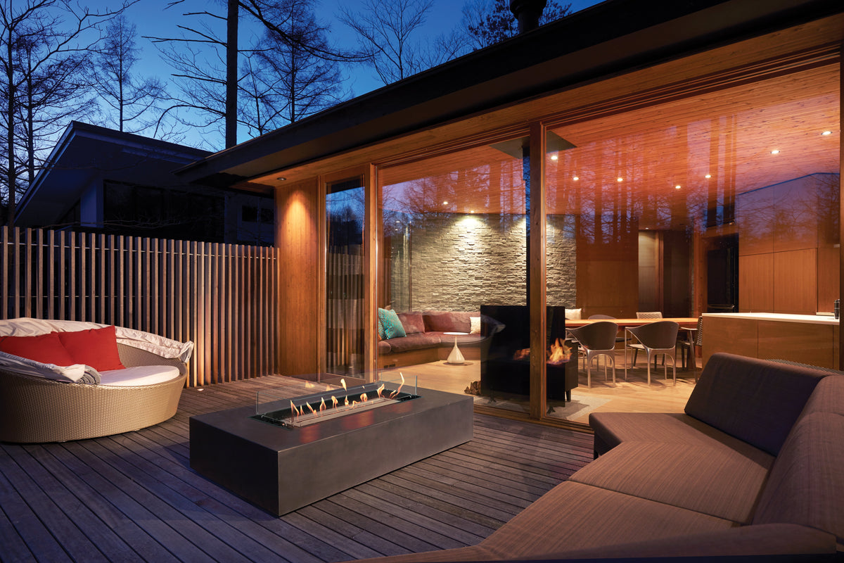 EcoSmart Fire Wharf 65 fire table installed at a private residence