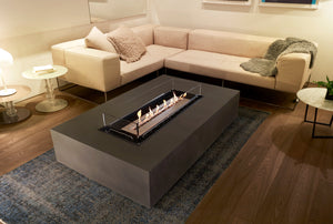 EcoSmart Fire Wharf 65 fire table in a private residence outdoor living area