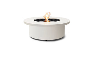 EcoSmart Fire Mimosa 40 bioethanol fire table in Bone Fluid Concrete with stainless steel ethanol burner