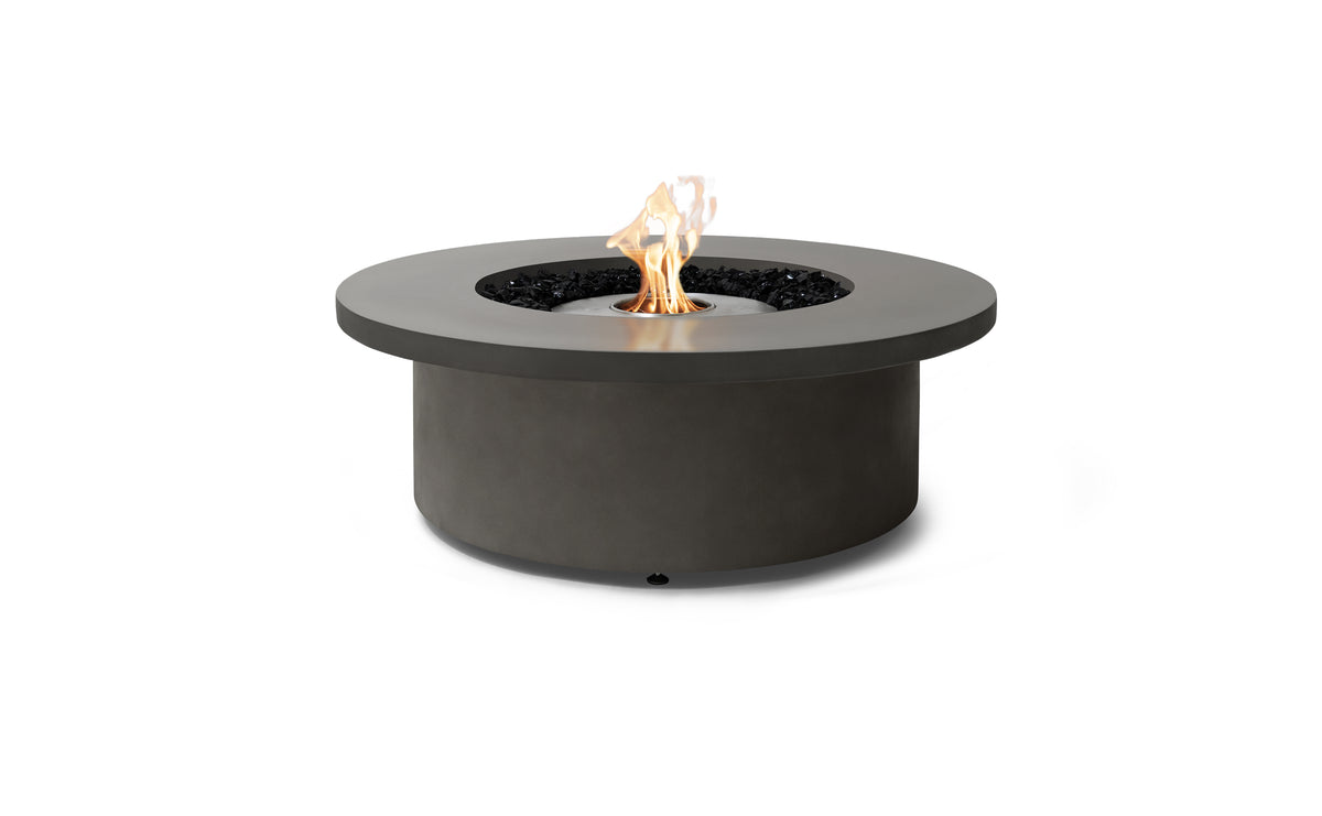 EcoSmart Fire Mimosa 40 bioethanol fire table in Natural Fluid Concrete with stainless steel ethanol burner