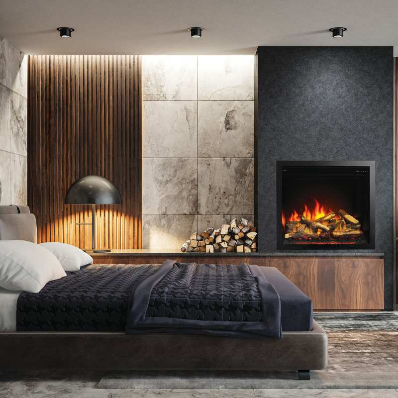 Napoleon Elevation 36" Electric Fireplace – Smart WiFi Built-In with Split-Oak Log Bed