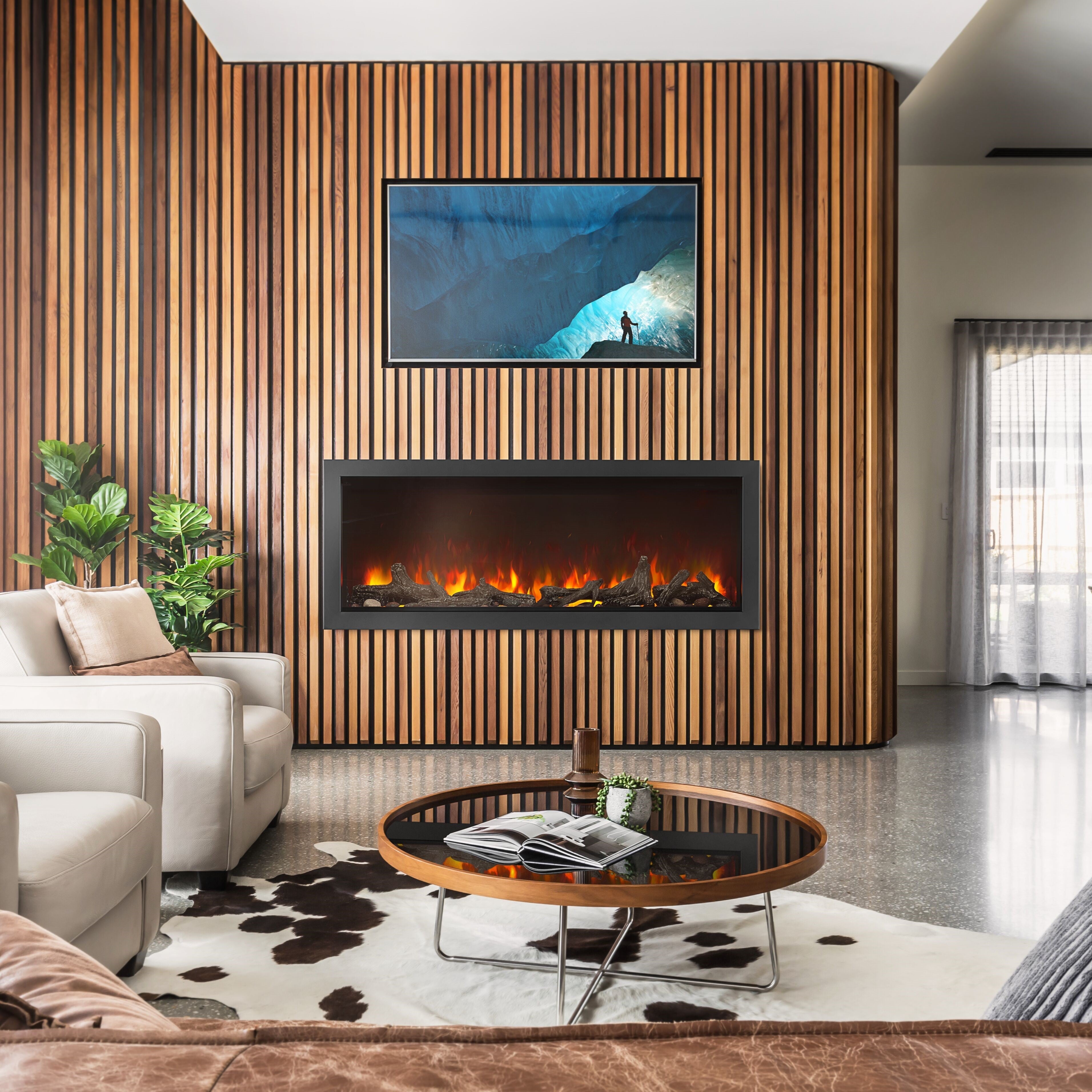Napoleon Astound 62" Built-In Linear Electric Fireplace – WiFi Smart with Ultra-Realistic Flames