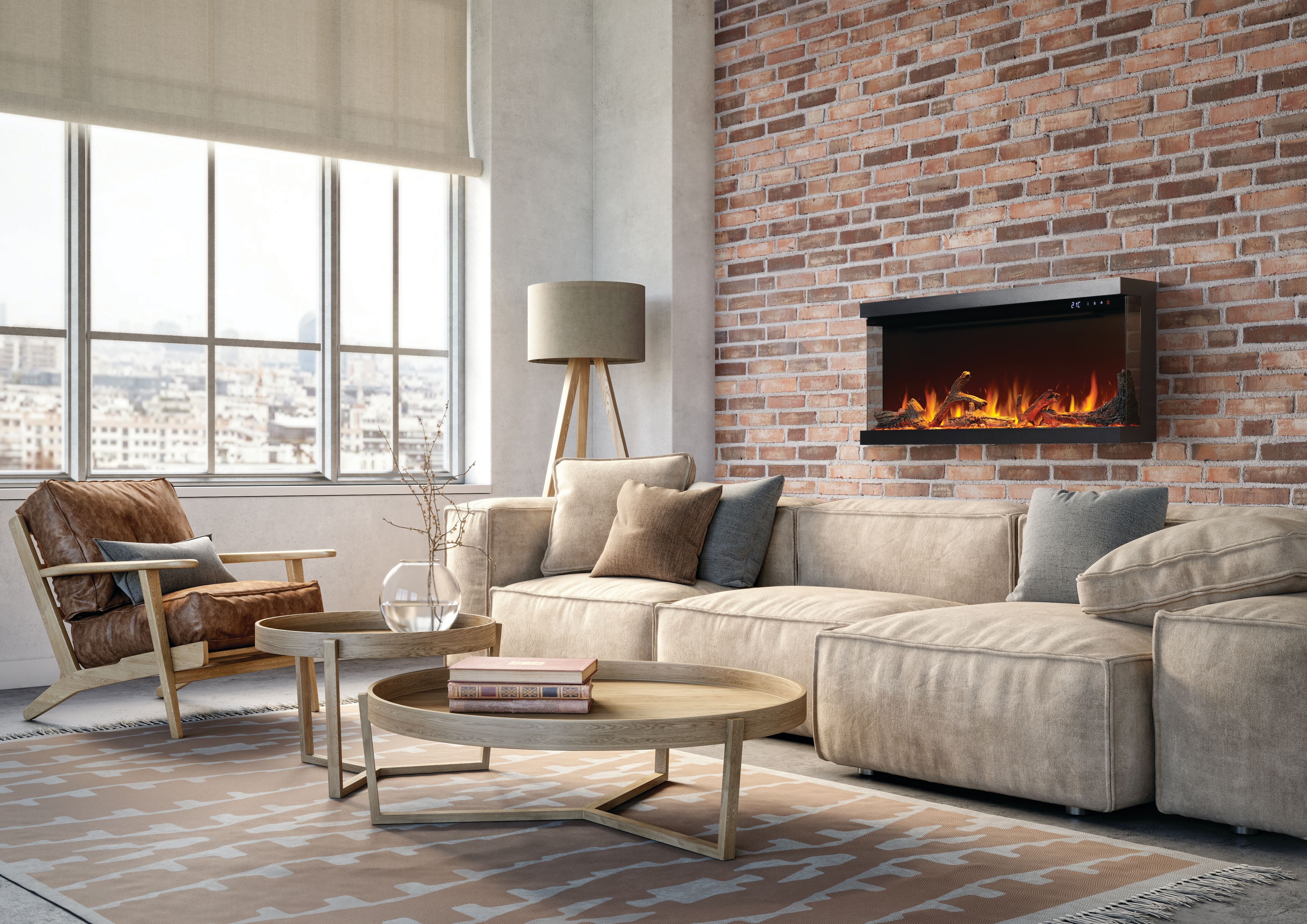 Napoleon Astound FlexMount 50" Linear Electric Fireplace – Wall-Mount or Built-In, WiFi Smart