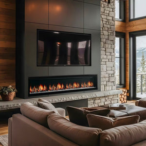 SimpliFire Allusion Edge 60-inch linear electric fireplace, product view 5