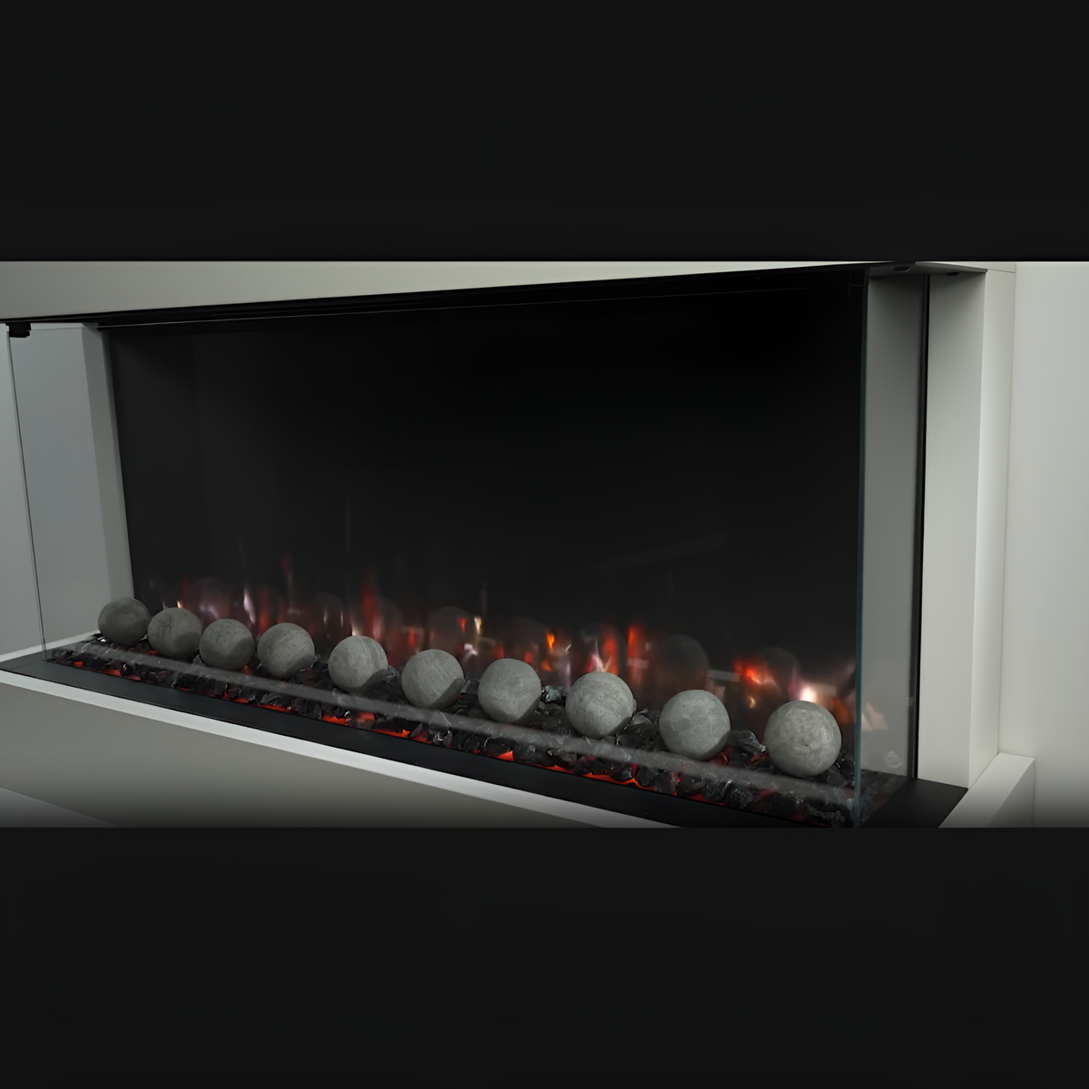 SimpliFire Triton 78-inch multi-sided linear electric fireplace, product view 2