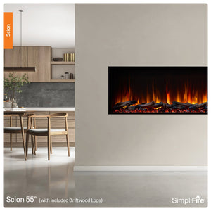SimpliFire Scion 55-inch linear electric fireplace, product view 9