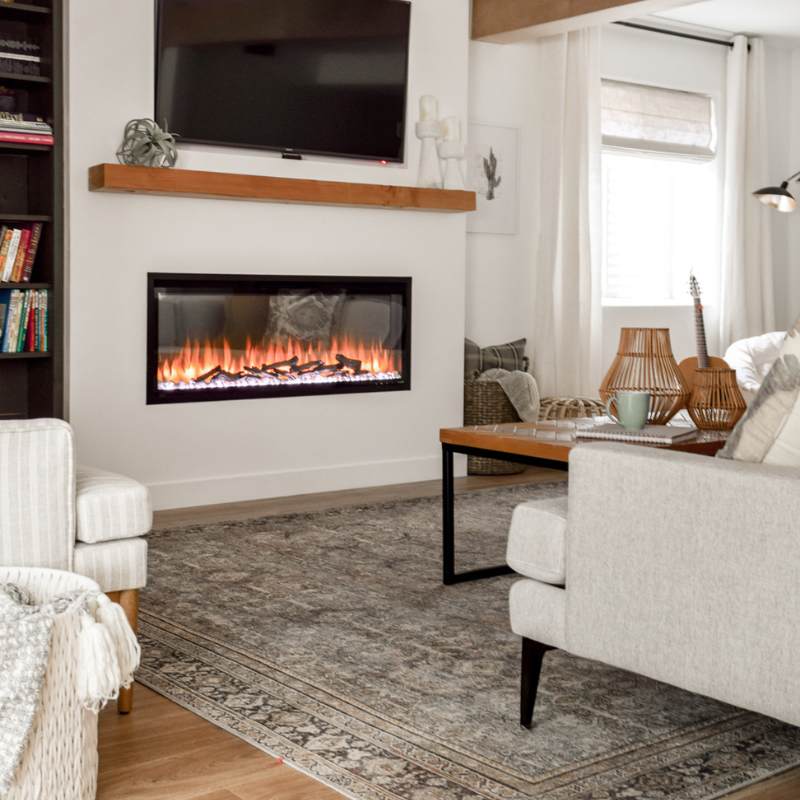 SimpliFire Allusion Platinum 50-inch linear electric fireplace, product view 5