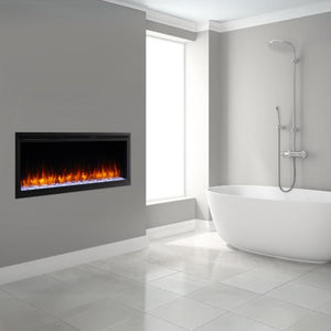 SimpliFire Allusion Platinum 50-inch linear electric fireplace