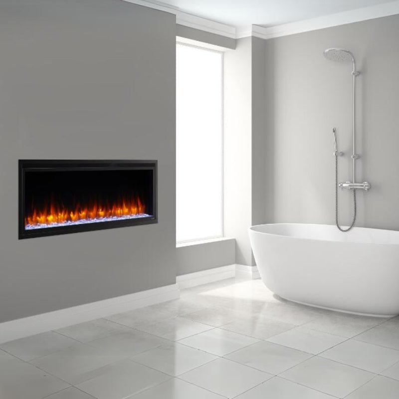 SimpliFire Allusion Platinum 50-inch linear electric fireplace