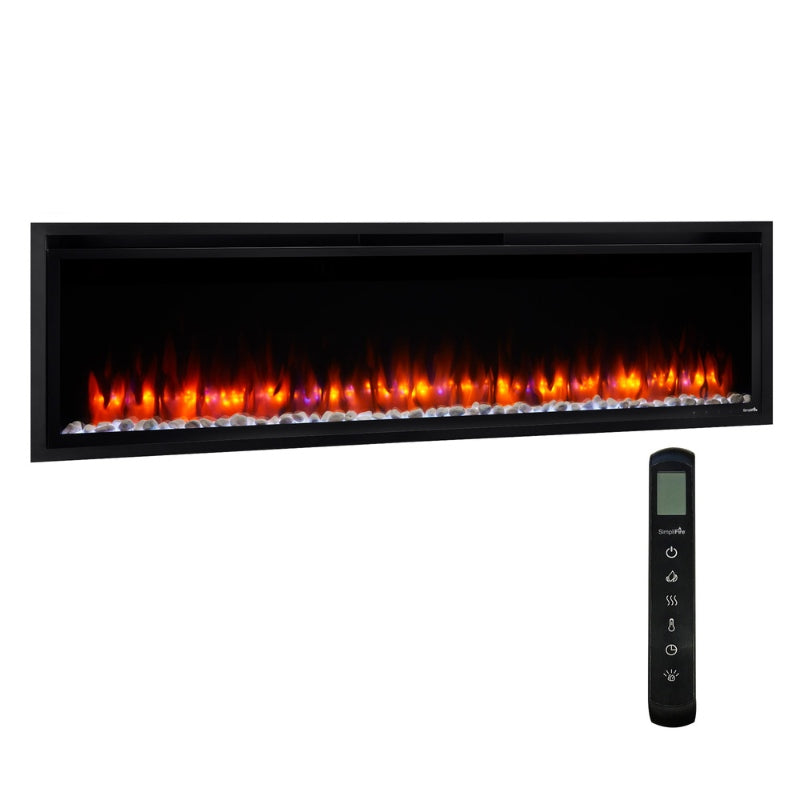 SimpliFire Allusion Platinum 60-inch linear electric fireplace, product view 8