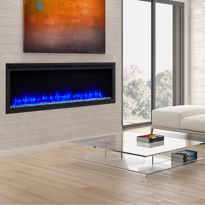 SimpliFire Allusion Platinum 60-inch linear electric fireplace, product view 3