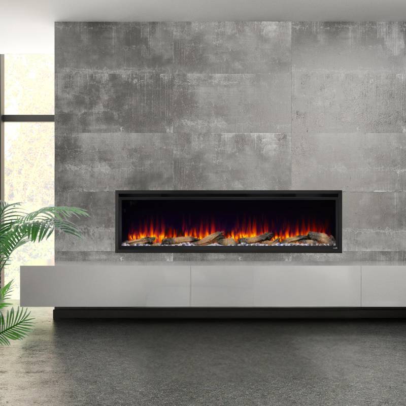SimpliFire Allusion Platinum 72-inch linear electric fireplace, product view 2
