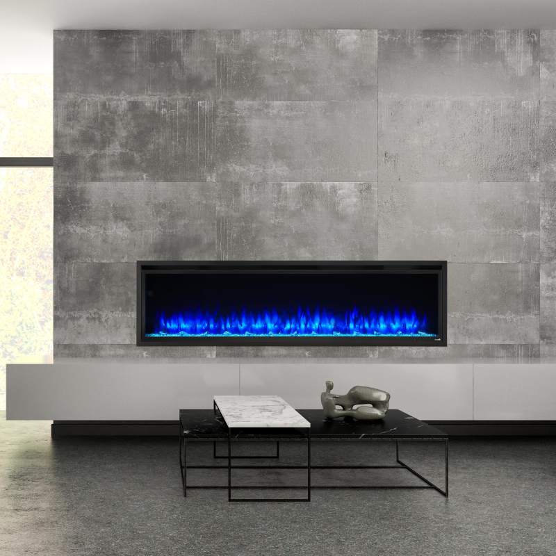 SimpliFire Allusion Platinum 72-inch linear electric fireplace, product view 4