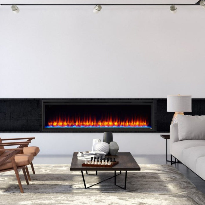 SimpliFire Allusion Platinum 72-inch linear electric fireplace, product view 3